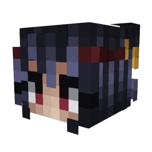 wAlexia Minecraft avatar head, 3D render