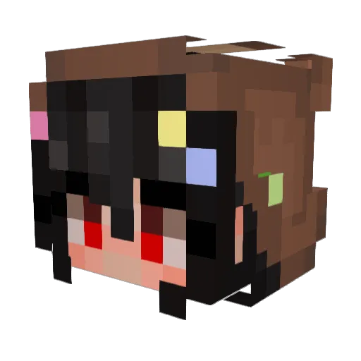 wAnthoonette Minecraft avatar head, 3D render