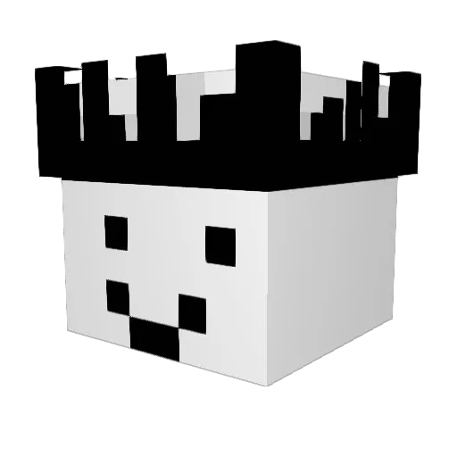 wBach Minecraft avatar head, 3D render