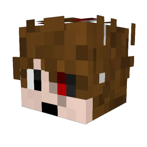 wBecome Minecraft avatar head, 3D render