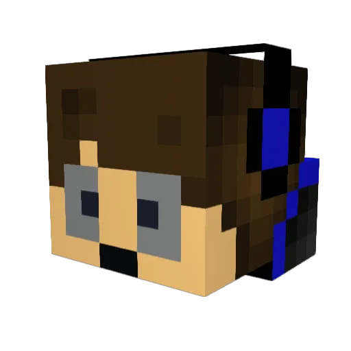 wButly Minecraft avatar head, 3D render
