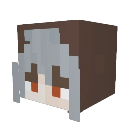 wCun Minecraft avatar head, 3D render