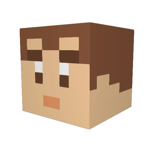 wGMatrix Minecraft avatar head, 3D render