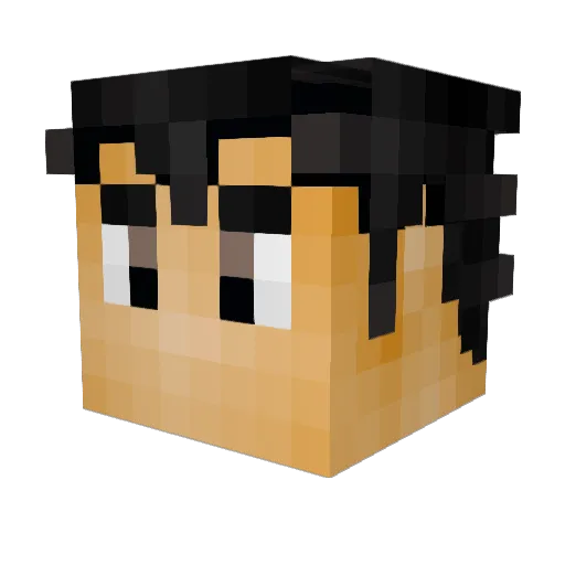 wGabri Minecraft avatar head, 3D render