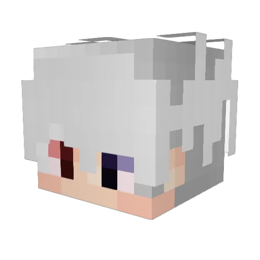 wGuizin Minecraft avatar head, 3D render