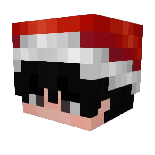 wJoaoZX Minecraft avatar head, 3D render
