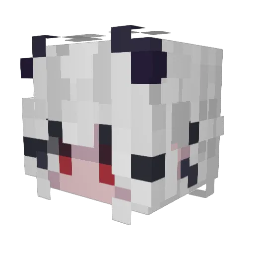 wKacuits Minecraft avatar head, 3D render