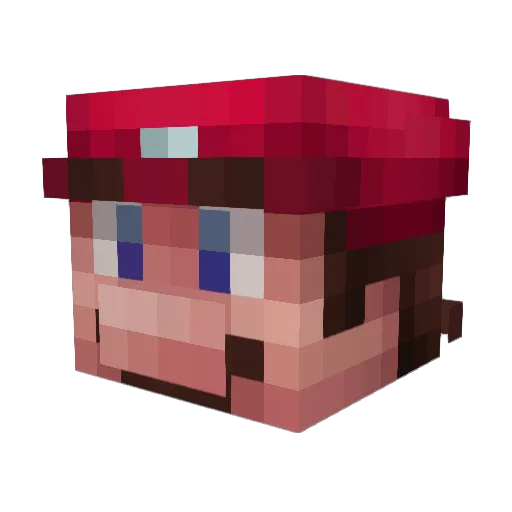 wKaorii Minecraft avatar head, 3D render