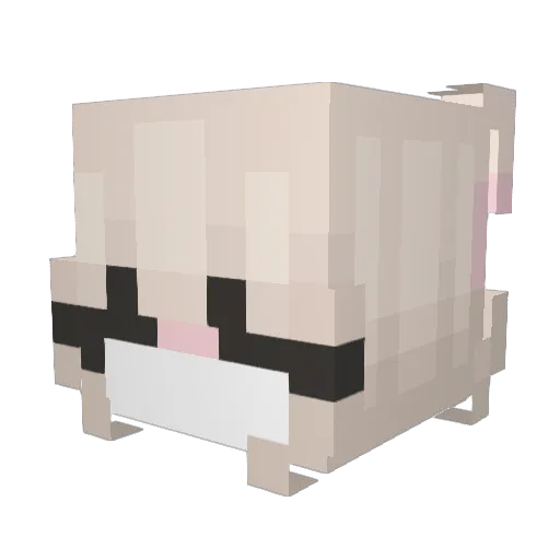 wLoveuse Minecraft avatar head, 3D render