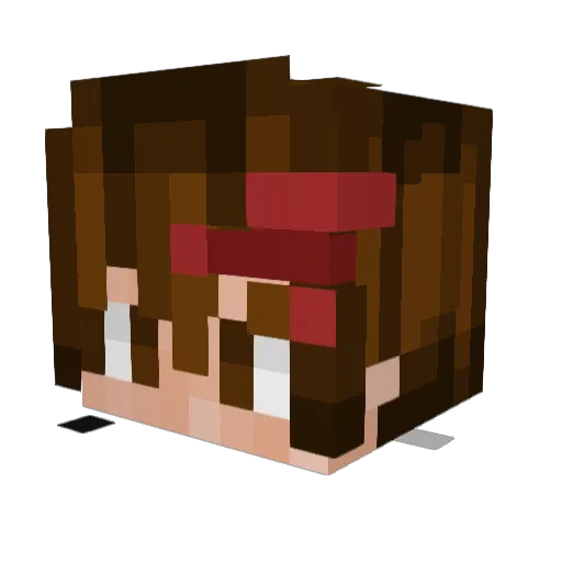 wLu7s Minecraft avatar head, 3D render