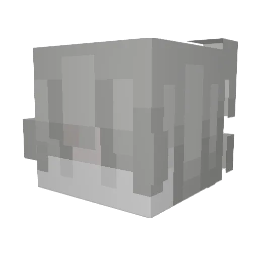 wLuns Minecraft avatar head, 3D render