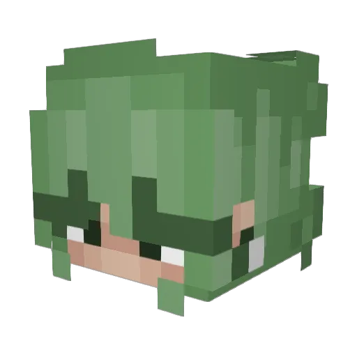 wMipsy Minecraft avatar head, 3D render