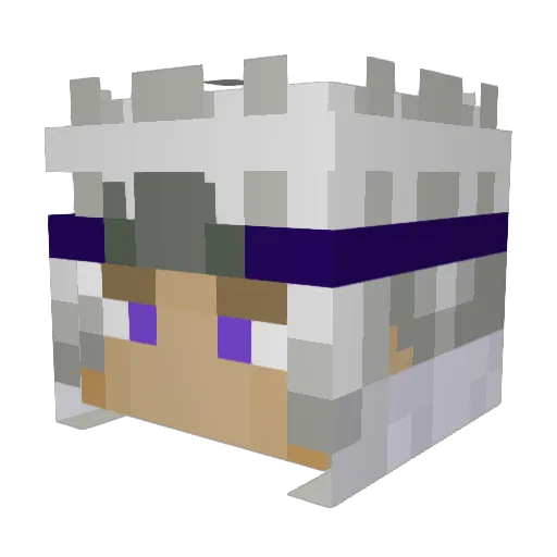 wMise Minecraft avatar head, 3D render