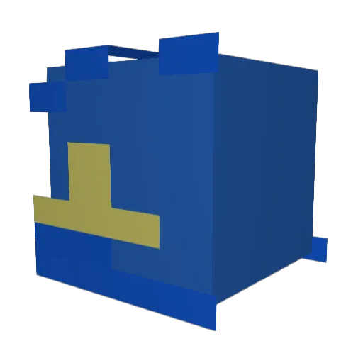 wMisieur Minecraft avatar head, 3D render