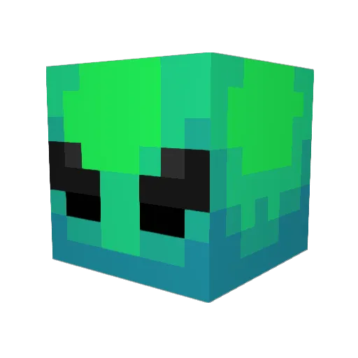 wMont Minecraft avatar head, 3D render