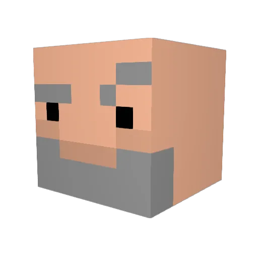 wSHAZUM Minecraft avatar head, 3D render