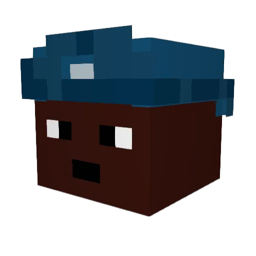 wTheo Minecraft avatar head, 3D render