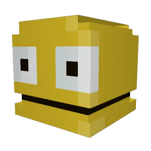 wWcatcherCat Minecraft avatar head, 3D render