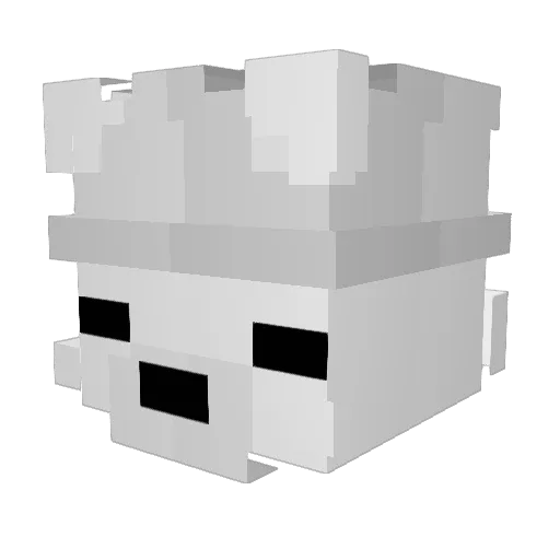 wWillow Minecraft avatar head, 3D render