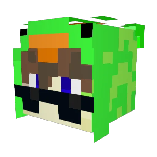 wWoahz Minecraft avatar head, 3D render