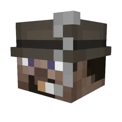 wZonk Minecraft avatar head, 3D render