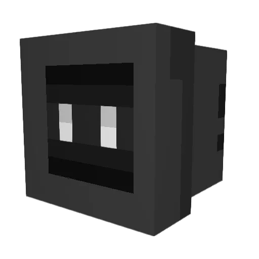 w__a__s__d Minecraft avatar head, 3D render