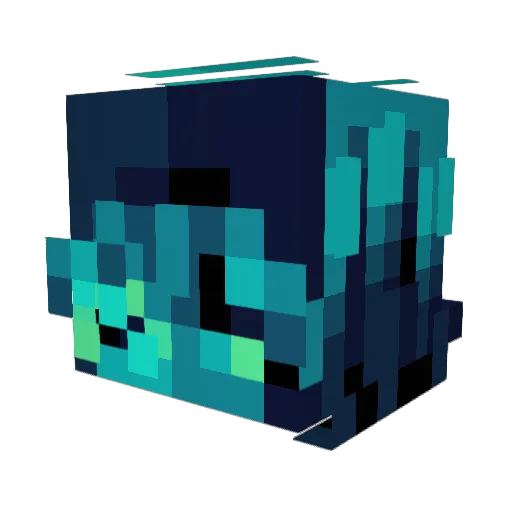 w_a_m_s Minecraft avatar head, 3D render