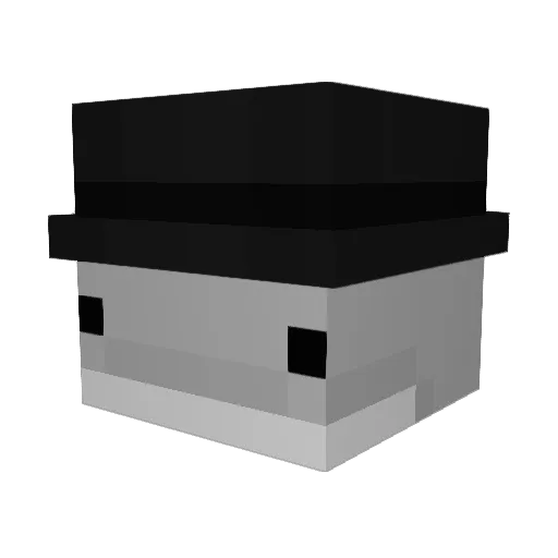 w_az Minecraft avatar head, 3D render