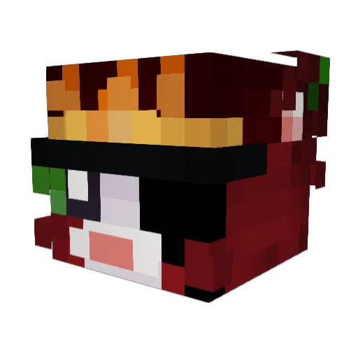 w_lfzz Minecraft avatar head, 3D render