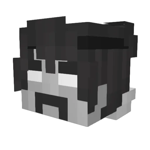 w_m7md Minecraft avatar head, 3D render