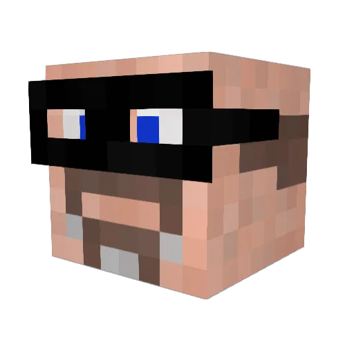 w_nightshade Minecraft avatar head, 3D render