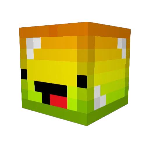 w_o_w_e_i Minecraft avatar head, 3D render
