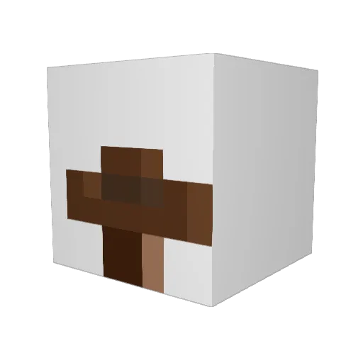 w_rangler Minecraft avatar head, 3D render