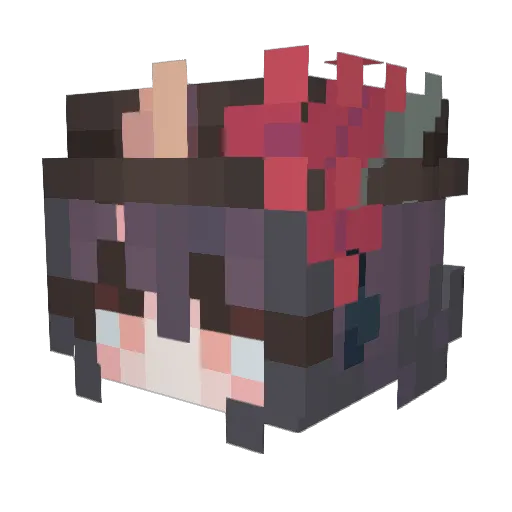 w_tm_cao_rb Minecraft avatar head, 3D render