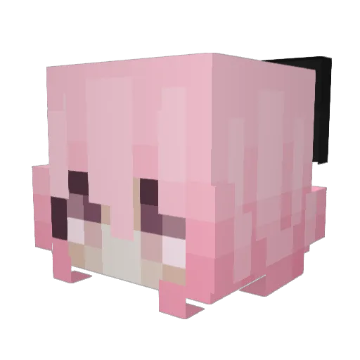 w_w_a Minecraft avatar head, 3D render