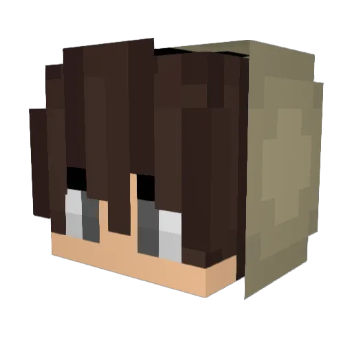 wa7ek Minecraft avatar head, 3D render