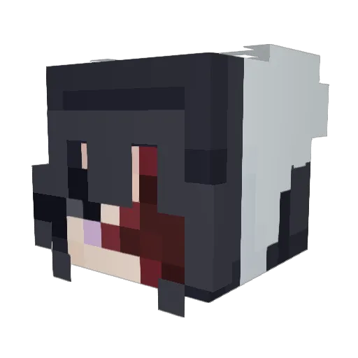 wa_n Minecraft avatar head, 3D render