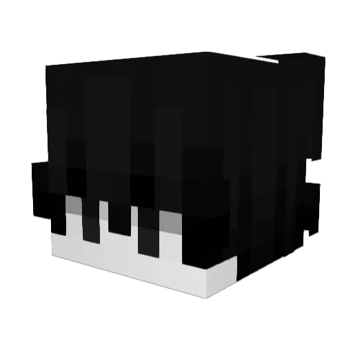 wa_p Minecraft avatar head, 3D render