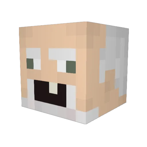 wabbitsnott Minecraft avatar head, 3D render