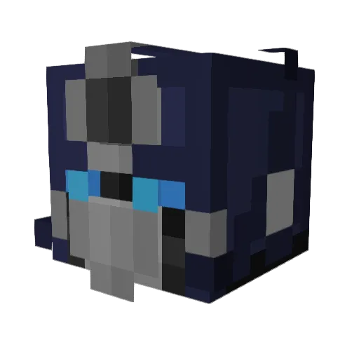 wackLL Minecraft avatar head, 3D render