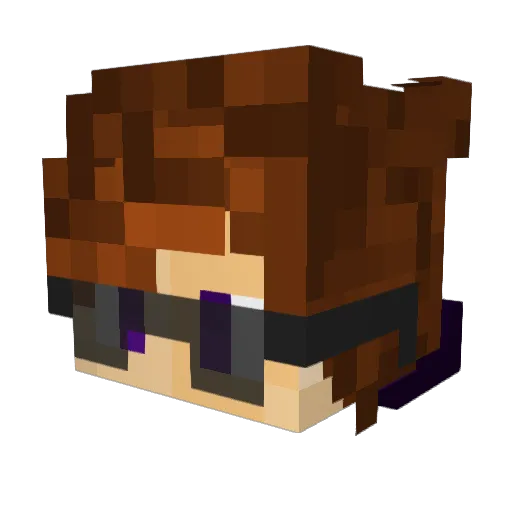wackcy Minecraft avatar head, 3D render