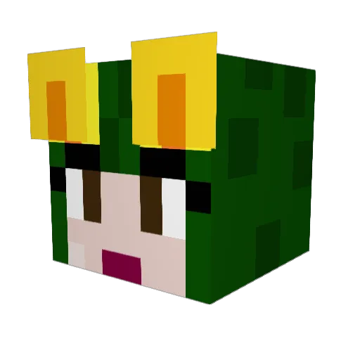 wackyjacqueline Minecraft avatar head, 3D render