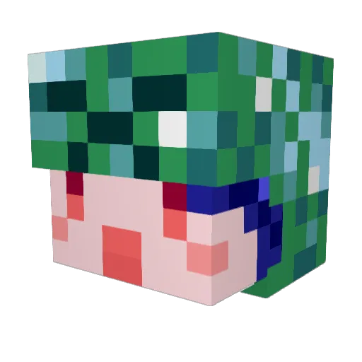 wadaemon Minecraft avatar head, 3D render