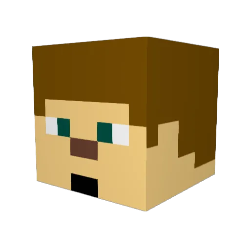 waddledeeLegends Minecraft avatar head, 3D render