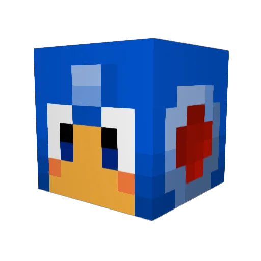 waddlefoo Minecraft avatar head, 3D render