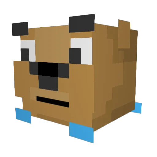 waddlepool Minecraft avatar head, 3D render