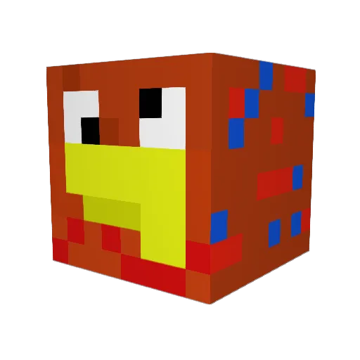 waddles8000 Minecraft avatar head, 3D render