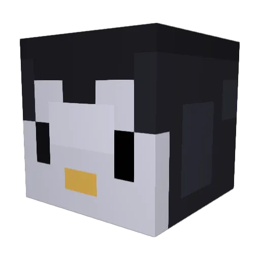 waddls Minecraft avatar head, 3D render