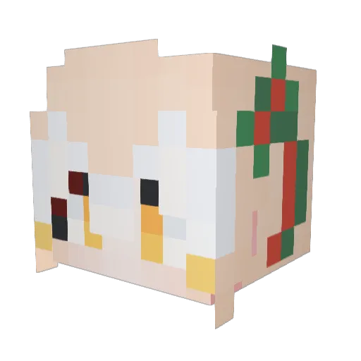waddse Minecraft avatar head, 3D render