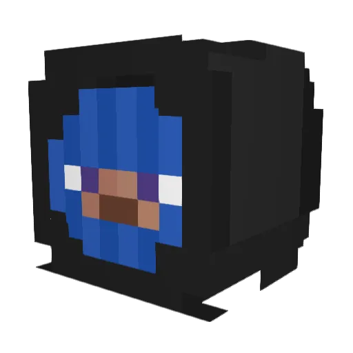 wadersos_ Minecraft avatar head, 3D render
